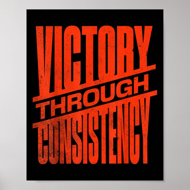 Poster Victory Through Consistency Motivational Insration (Devant)