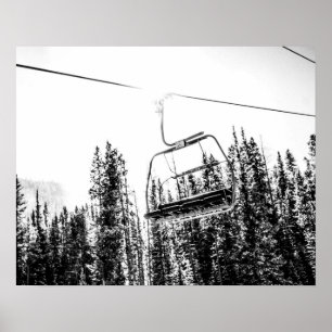 Poster Vide Hiver noir et blanc