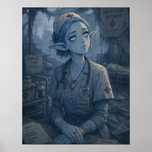 Poster Vide / Infirmière / Hôpital de campagne