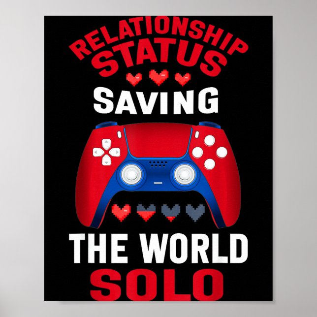 Poster Video Games Valentines Day Gamer Gaming  (Devant)