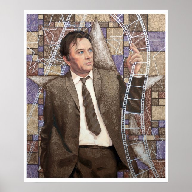 Poster Vidéo Star Acteur Vieux Hollywood portrait d'art (Devant)