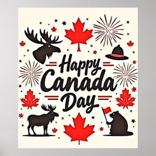 Poster Vidéos amusantes de la fête du Canada