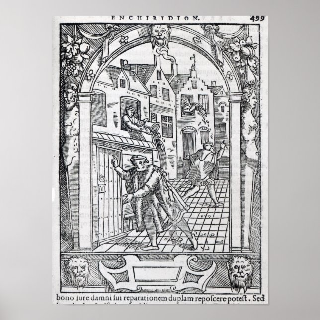 Poster Vider les pots de chambre (Devant)