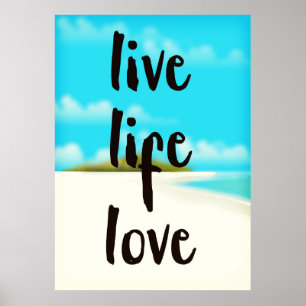 Poster Vie Amour inspiration citation