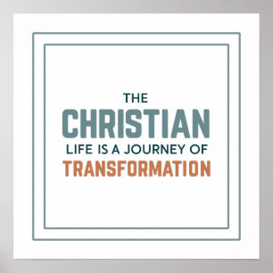 Poster Vie chrétienne comme voyage de transformation épur