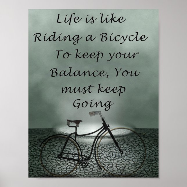 Poster Vie Citation motivante inspirante (Devant)