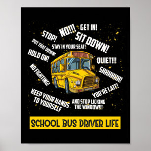 Poster Vie de chauffeur de bus scolaire