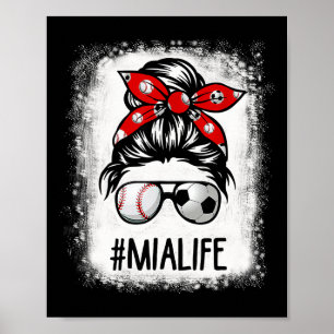 Poster Vie de foot Mia décolorée Chignon sale Bysebyll Ga