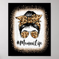 vie de Memaw blanchi léopard chignon désordonné fê