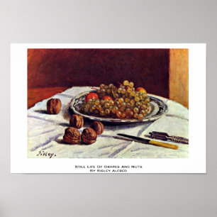 Poster Vie De Raisins Et De Noix Par Sisley Alfred