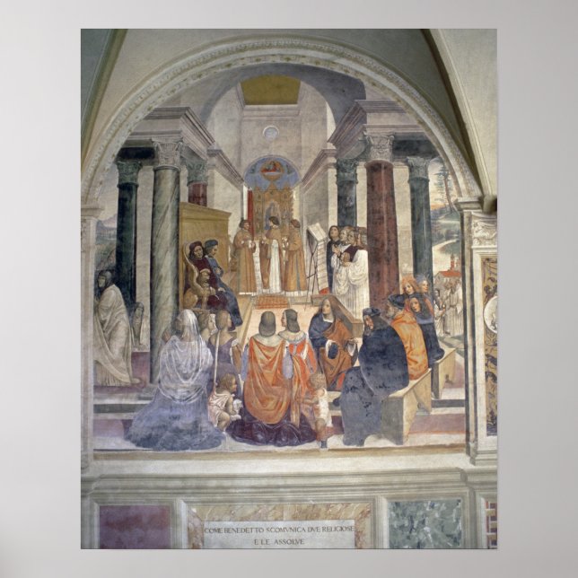Poster Vie de saint Benoît (fresque) (détail) (Devant)