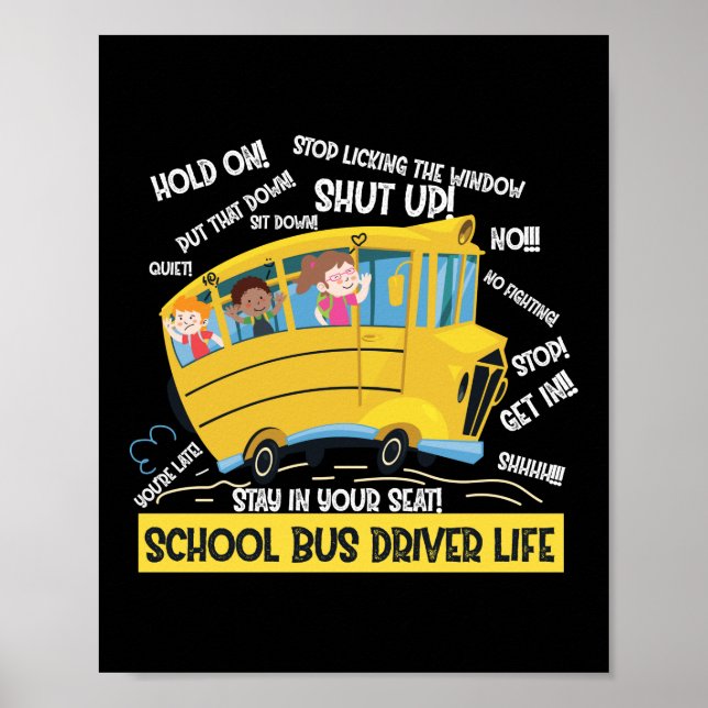 Poster Vie du conducteur de bus scolaire (Devant)