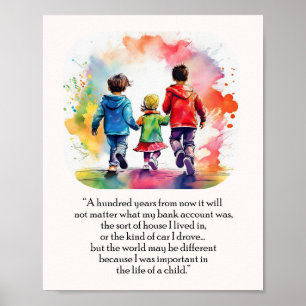 Poster VIE D'UN ENFANT= Cent ans