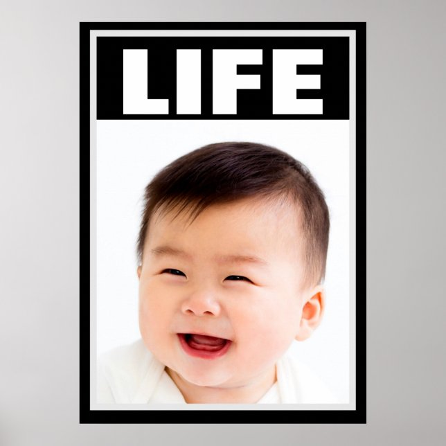 POSTER VIE INFANTILE DE BÉBÉ SOURIANT PRO-VIE (Devant)
