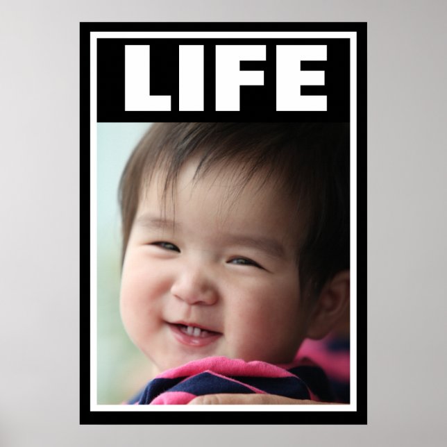 POSTER VIE INFANTILE DE FILLE BÉBÉ SOURIANTE PRO-VIE (Devant)