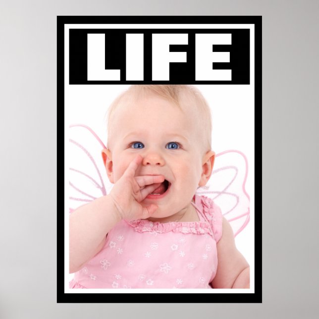 POSTER VIE INFANTILE DE FILLE DE BÉBÉ PRO-VIE (Devant)