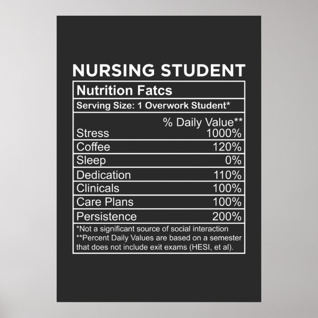 Poster Vie infirmière | Étudiants en soins infirmiers - D (Devant)