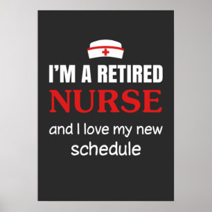 Poster Vie infirmière Je Suis Une Infirmière Retraitée