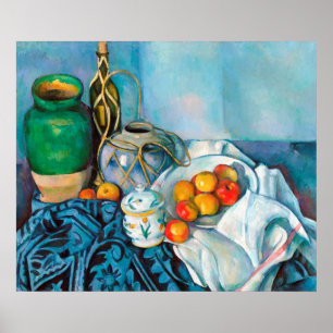 Poster Vie morte avec pommes Paul Cézanne peindre nourrit