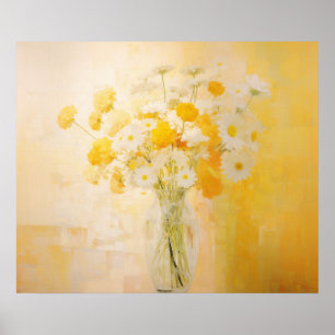 Poster Vie morte des marigolds et des marguerites
