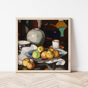 Poster Vie morte, pommes et jarres   Samuel John Peploe