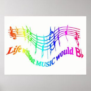 Poster Vie sans musique serait BFlat Inspirational Citati