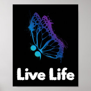 Poster Vie Semicolon Amour Et Soutien Suicide Aware