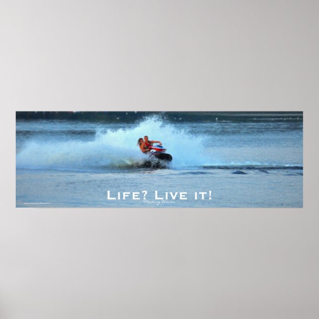 Poster Vie Vie Motivationnelle Jet-ski Sports d'été Art (Devant)