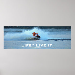 Poster Vie Vie Motivationnelle Jet-ski Sports d'été Art