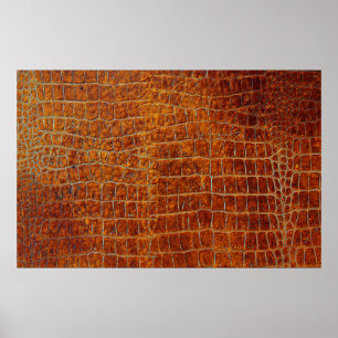 Poster Vieil brun cuir animal texture