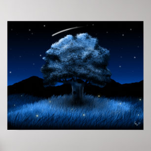 Poster Vieille colline de sauterelle