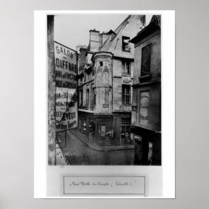 Poster Vieille-du-Temple de rue, Paris, 1858-78