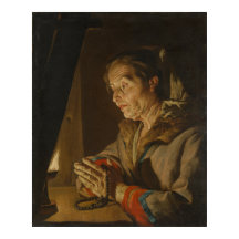 "Vieille Femme En Train De Prier"