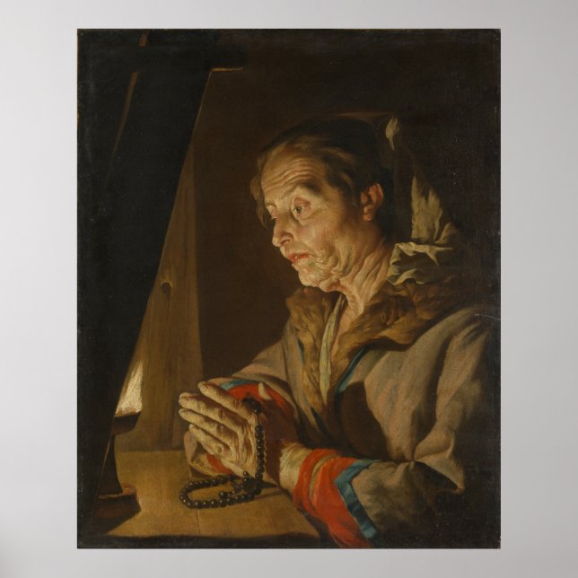 Poster "Vieille Femme En Train De Prier" (Devant)