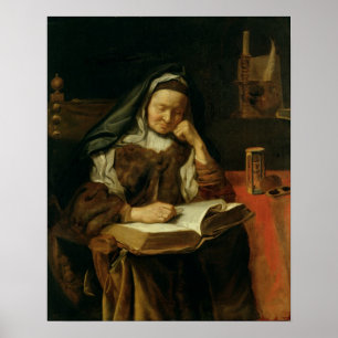 Poster Vieille Femme qui dort