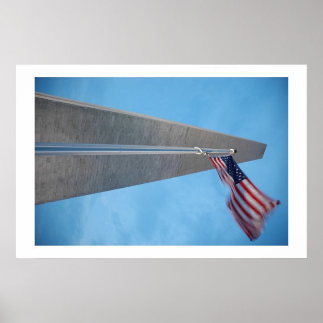 Poster Vieille gloire et monument de Washington (Devant)