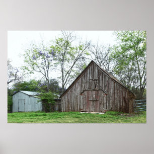 Poster Vieille grange et remise du Texas