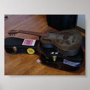 Poster Vieille guitare nationale de Duolian