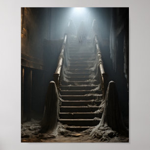 Poster Vieille Maison Abandonnée Fantômes Éffrayants Sur 