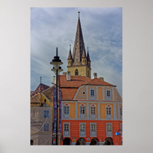Poster Vieille maison près de la cathédrale évangélique S