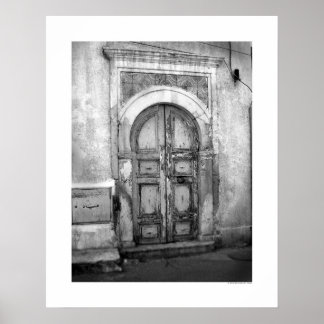 Poster Vieille porte à Tripoli (B&W)