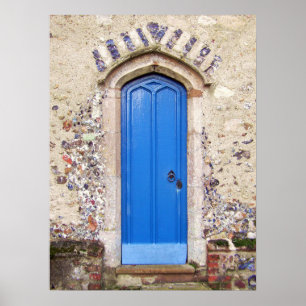 Poster Vieille porte bleue