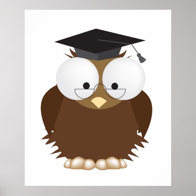 Poster vieille poule sage imprimé encadré (Devant)