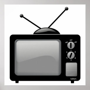 Poster Vieille télévision vintage
