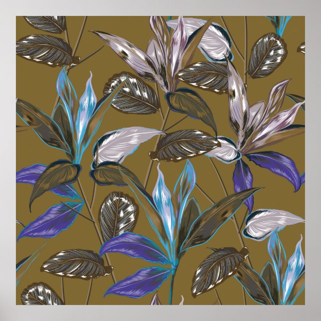 Poster Vieille texture murale avec fissures, arrière - pl (Devant)