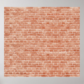 Poster Vieille texture murale en brique rouge.