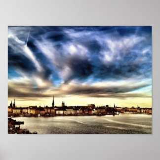 Poster Vieille ville de Stockholm