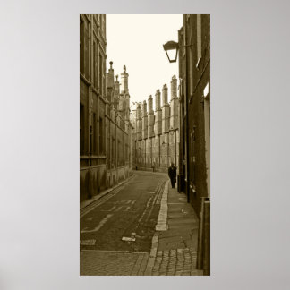 Poster Vieille Ville. Oxford (Royaume-Uni).