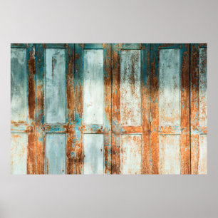 Poster vieilles portes en bois fond antique, architecture