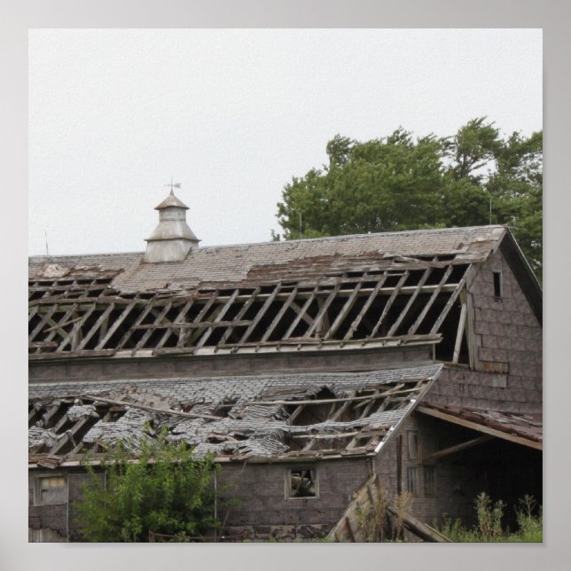 Poster Vielle grange en toile (Devant)